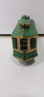 Vintage Green Cast Iron Trolley Toy image number 4