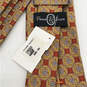 NWT Mens Orange Silk Floral Adjustable Keeper Loop Designer Neck Tie image number 3