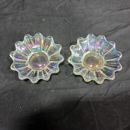 Pair of Carnival Glass Table Trays alternative image