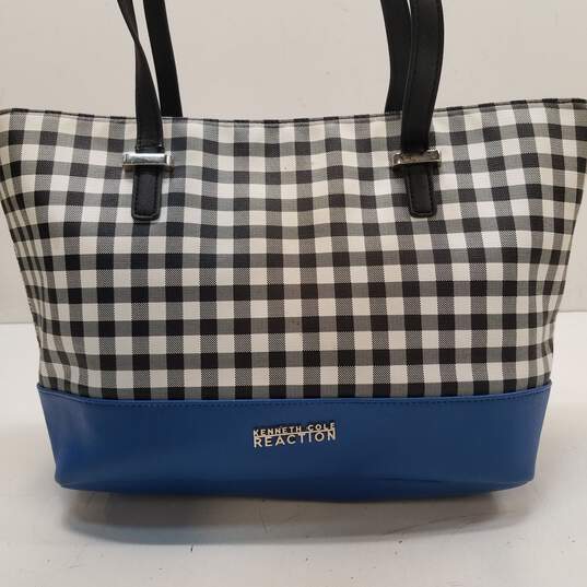 Kenneth Cole Reaction Black / White Check Tote Bag image number 1