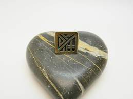 Signed Benjamin Mansfield Hopi 925 Southwestern Abstract Overlay Square Band Ring 7g