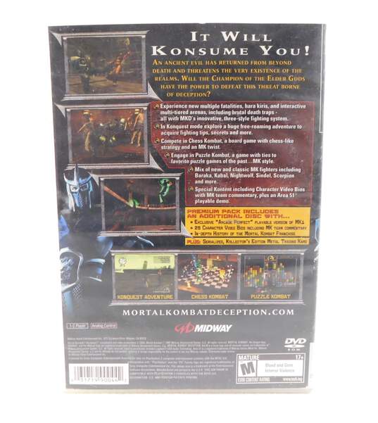 Mortal Kombat Deception Premium Pack Sony PlayStation 2 PS2 No Manual image number 4