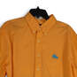 NWT Mens Orange Long Sleeve Collared Button Up Shirt Size Size XL image number 3