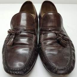 Bally of Switzerland Kent Men's Brown Leather Slip-On Tassel Moccasin Loafers Size 8.5W alternative image