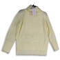 NWT Womens Ivory Knitted Turtleneck Long Sleeve Pullover Sweater Size M image number 1