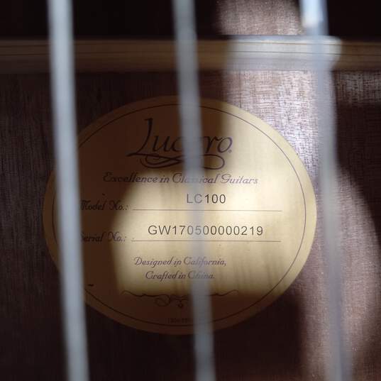 Lucero 6-String Acoustic Guitar & Road Runner Soft Travel Case Model LC100 image number 6