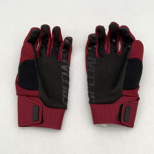 Womens Red Black Trail Series Thermal Wind Resistant Glove Size Small image number 2
