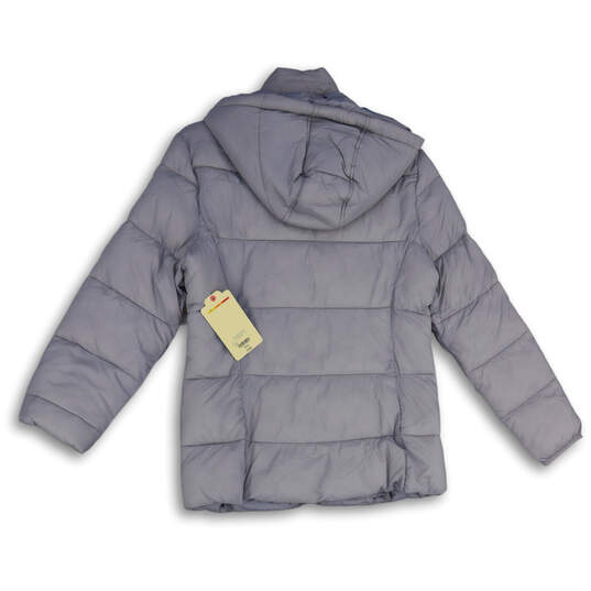 NWT Womens Gray Hooded Long Sleeve Full-Zip Puffer Jacket Size Small image number 2