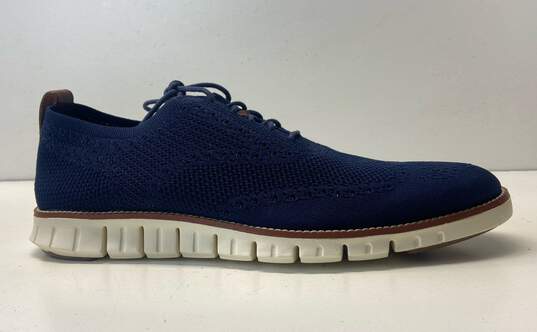Cole Haan Zerogrand Navy Blue Wingtip Oxford Shoe Men 13 image number 1
