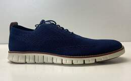 Cole Haan Zerogrand Navy Blue Wingtip Oxford Shoe Men 13