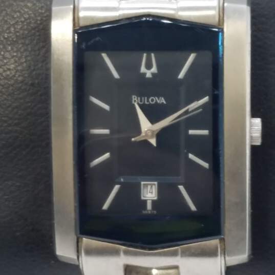 Bulova C837295 27mm WR St. Steel Blue Dial Analog Watch 98g image number 1
