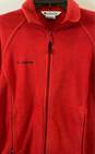 Columbia Red Fleece Jacket - Size Medium image number 3