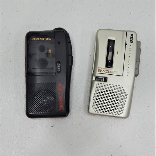 Olympus Pearlcorder S924 & RCA Fast Playback Micro Cassette Tape Recorders image number 1