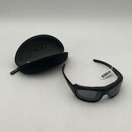 Mens Black Padded Foam UV Protection Motorcycle Sunglasses With Case