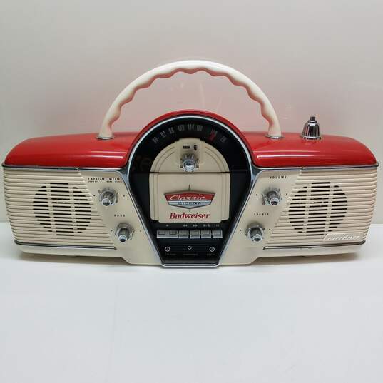 Vintage Classic Cicena Budweiser stereo radio tape deck WORKS! rare sp edition! image number 1