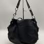 Coach Womens Black Leather Inner Pocket Adjustable Strap Shoulder Bag Purse image number 1