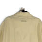 Mens Beige1/4 Zip Long Sleeve Mock Neck Pullover Sweatshirt Size Large image number 4