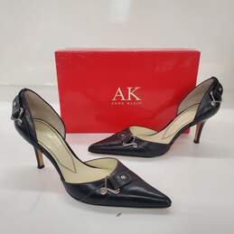 Anne Klein Women's Makon Black Leather Pumps Size 8.5M