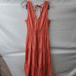 Maeve by Anthropologie Coral Rose Sleeveless Tiered Dress Size 2 alternative image