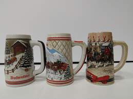 Set of 3 Ceramic Assorted Series Ceramic Beer Steins