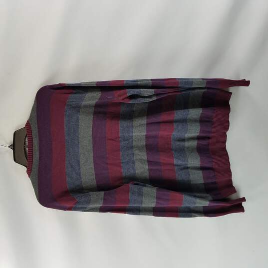Club Room V Neck Striped Sweater Multicolor XL image number 1