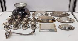 20pc Lot of Assorted Silver Plated Dishware alternative image