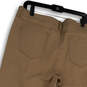 Womens Tan Medium Wash Regular Fit Straight Leg Denim Capri Jeans Size 16P image number 4