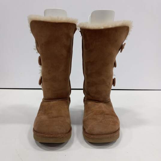 Women's Chestnut Suede Bailey Button Boots Size 7 image number 5