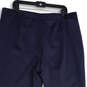 Womens Space Blue Flat Front Slash Pocket Straight Leg Dress Pants Size 16 image number 4