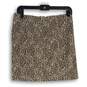 NWT Free People Womens Brown Tan Animal Print Back Zip Mini Skirt Size 10 image number 2