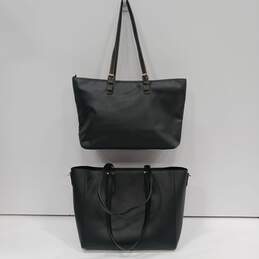 2PC Michael Kors Blacke Tote Style Shoulder Handbags alternative image