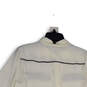 NWT Womens White Bell Sleeve Collared 1/4 Button Blouse Top Size Medium image number 4