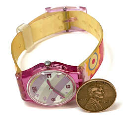 Designer Swatch Multicolor Round Shape Fashionable Analog Wristwatch alternative image