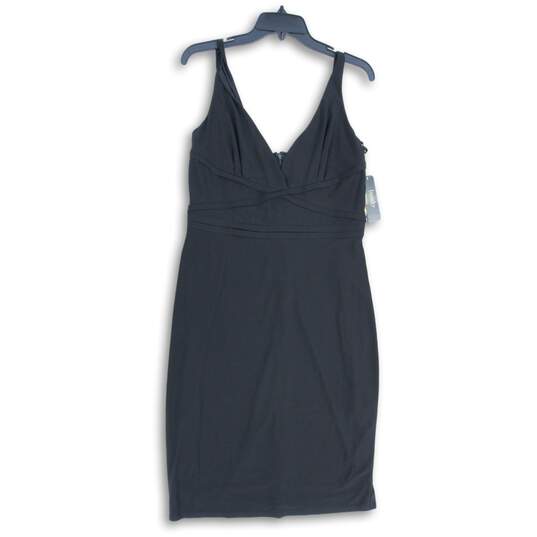 NWT Laundry By Shelli Segal Womens Black Sleeveless Back Zip Sheath Dress Sz 10 image number 1