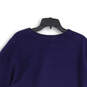 Mens Navy Blue Round Neck Long Sleeve Pullover Sweatshirt Size XXL image number 3