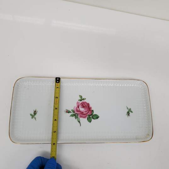 Vintage Lorenze Reuther Rose Decorative Serving Plate Germany image number 3