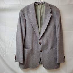 Nordstrom Chaps by Ralph Lauren Gray Brown Buttons Suit Blazer Men's Size XXL