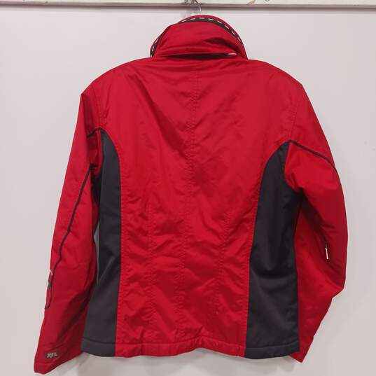 Spyder Red Full Zip Waterproof Jacket Women's Size 6 image number 2