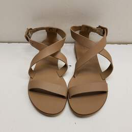 Everland Brown Leather Crossover Sandals US 6.5