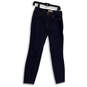 Womens Blue Denim Dark Wash Pockets Stretch Skinny Leg Jeans Size 27 image number 1