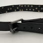 Mens Black Leather Adjustable Single Tongue Buckle Waist Belt Size 42 image number 2