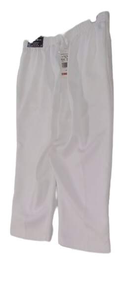 NWT Womens White Flat Front Straight Leg Capri Size 12 Petite alternative image
