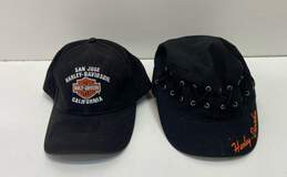Harley Davidson Assorted Bundle Set of 2 Black Trucker Hats Caps