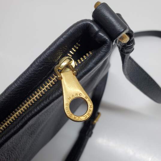 Marc by Marc Jacobs Black Leather Adjustable Crossbody Bag image number 6