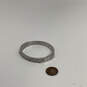 Designer Michael Kors Silver-Tone Rhinestone Hinged Bangle Bracelet image number 3