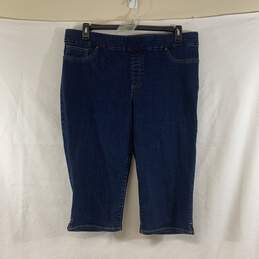 Women's Dark Wash Chico's Pull-On Carpri Jeans, Sz. 2.5
