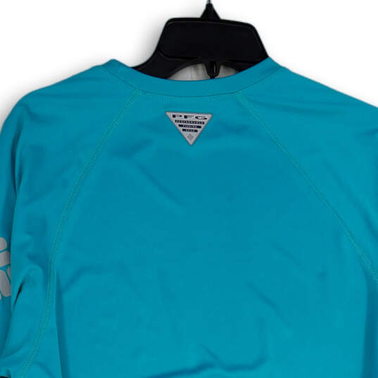 Mens Blue Crew Neck Long Sleeve Activewear Pullover T-Shirt Size Small image number 4