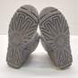 UGG Classic Gray Suede Shearling Lace Up Wedge Ankle Boots Shoes Size 7 B image number 6