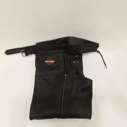 Harley Davidson Men's 2xL Black Leather Chaps image number 1