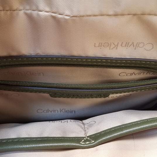 Calvin Klein Charlie Triple Compartment Satchel Green image number 4